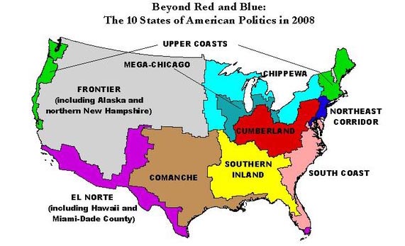 10 Regions of the U.S. 2008 version